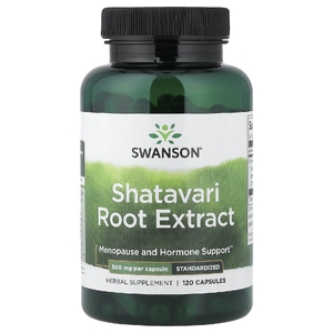 Swanson Vitamins, экстракт корня шатавари, стандартизованный, 500 мг, 120 капсул