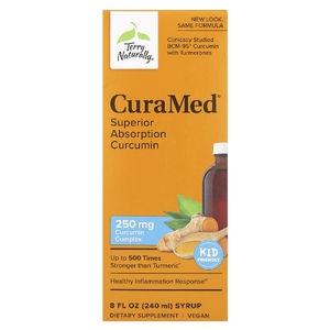 Terry Naturally, CuraMed, сироп, куркумин с улучшенной усвояемостью, 250 мг, 240 мл (8 жидк. унций)