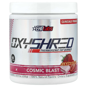 EHPlabs, OxyShred, термогенный сжигатель жира, Cosnic Blast, клубника, 288 г (10,16 унции)
