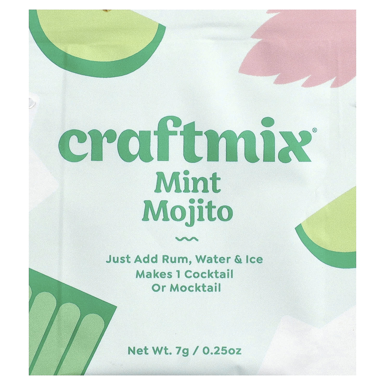 Craftmix, Коктейльная смесь, мятный мохито, 12 пакетиков, 84 г (2,96 унции) (Товар снят с продажи) 