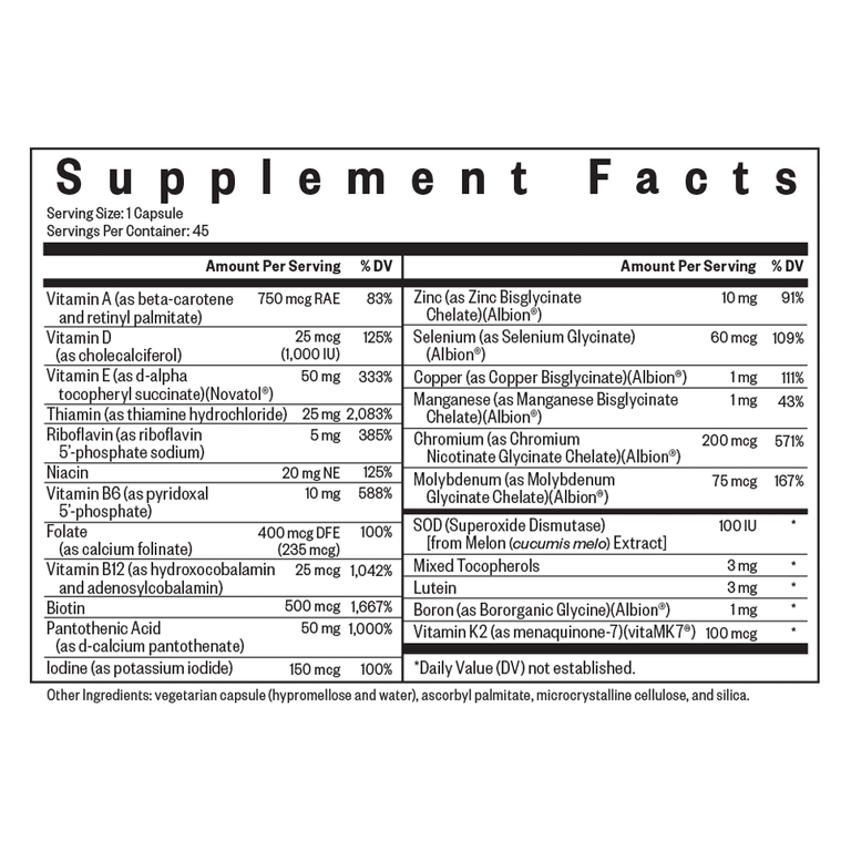 Seeking Health, Multivitamin One MF, мультивитамины, 45 капсул