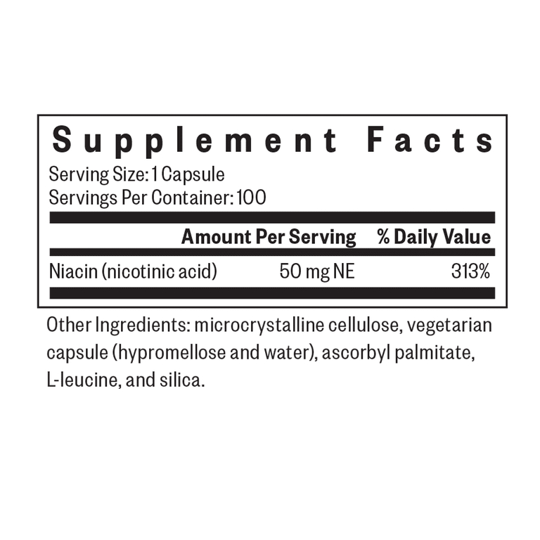 Seeking Health, Ниацин, 50 мг NE, 100 капсул