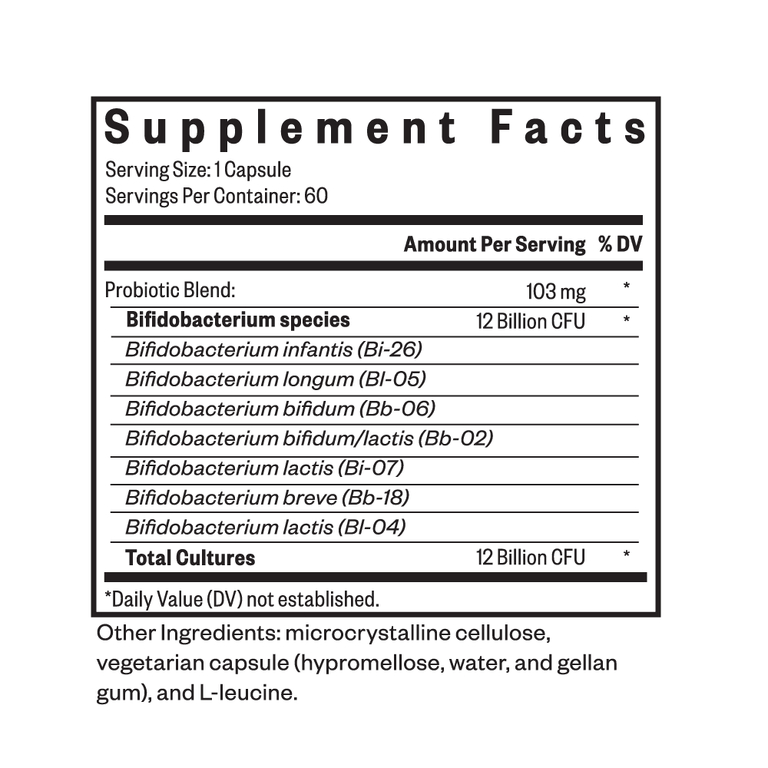 Seeking Health, ProBiota Bifidobacterium, бифидобактерии, 12 млрд КОЕ, 60 капсул