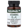 NutraMedix, витамины D3 и К2, 60 растительных капсул