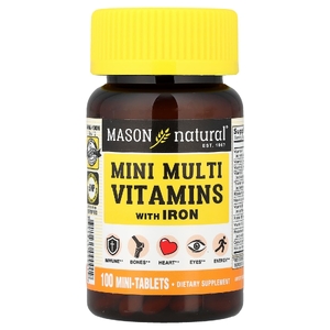 Mason Natural, мини-мультивитамины с железом, 100 мини-таблеток