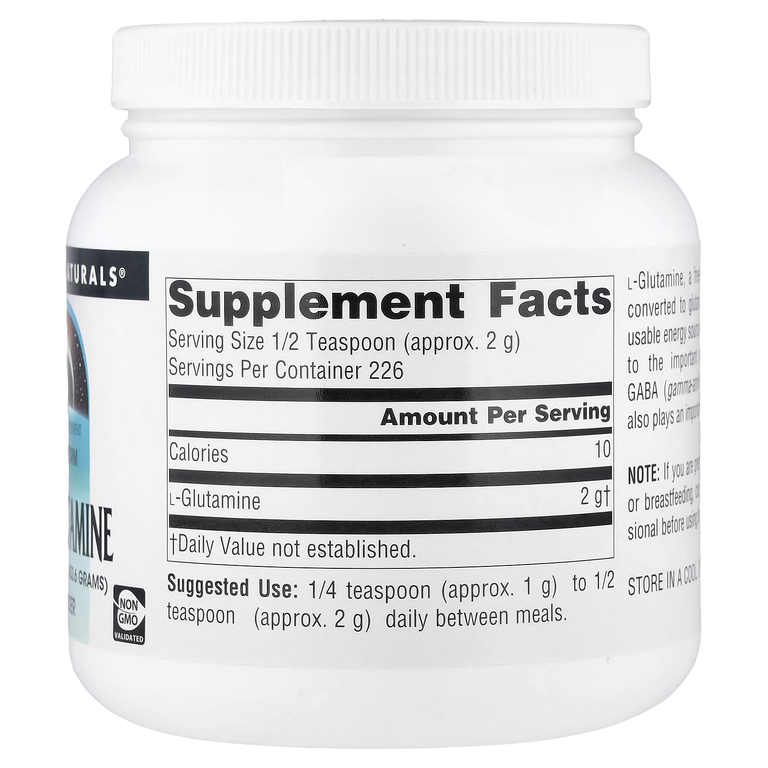 Source Naturals, порошок L-глютамина в свободной форме, 453,6 г (16 унций)