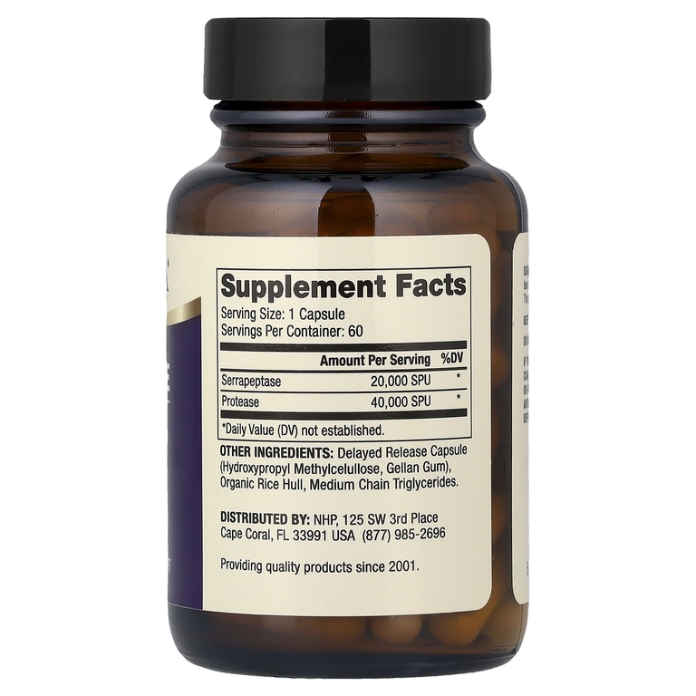 Dr. Mercola, Ферменты серрапептазы, 60 капсул