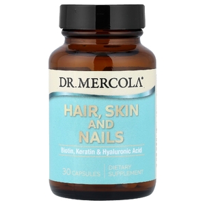 Dr. Mercola, волосы, кожа и ногти, 30 капсул
