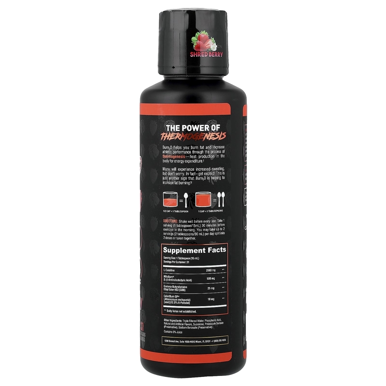 ALPHA LION, Burn2O, Shred Berry, клубника и ваниль, 465 мл (15,72 унции)