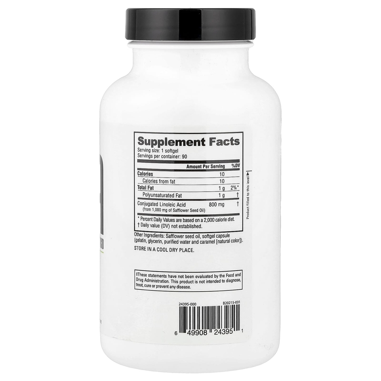 NutraBio, КЛК, 800 мг, 90 мягких таблеток  