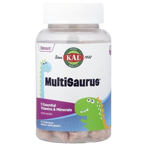 KAL, MultiSaurus, со вкусом ягодного ассорти, 60 жевательных таблеток