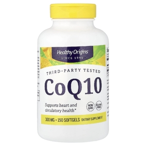 Healthy Origins, натуральный коэнзим Q10, 300 мг, 150 капсул