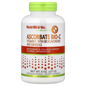 NutriBiotic, Immunity, Ascorbate Bio-C, витамин C с биофлавоноидами и минералами в порошке, 227 г (8 унций)