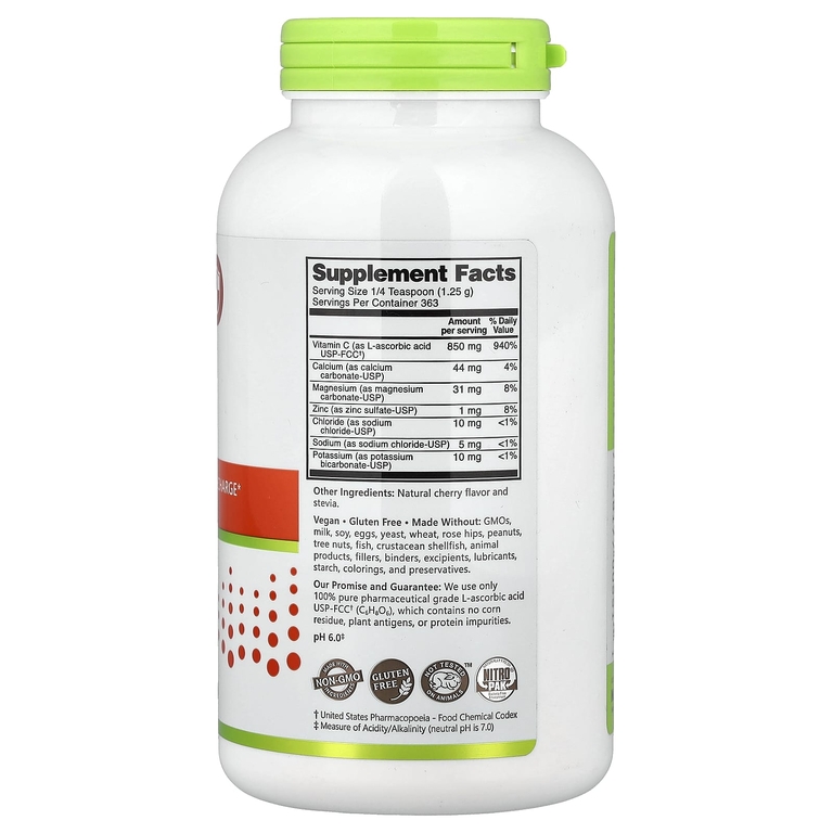 NutriBiotic, Immunity, Cherry Electro-C, вишня, вишневый вкус, 454 г (16 унций)