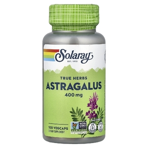Solaray, True Herbs, астрагал, 400 мг, 100 растительных капсул