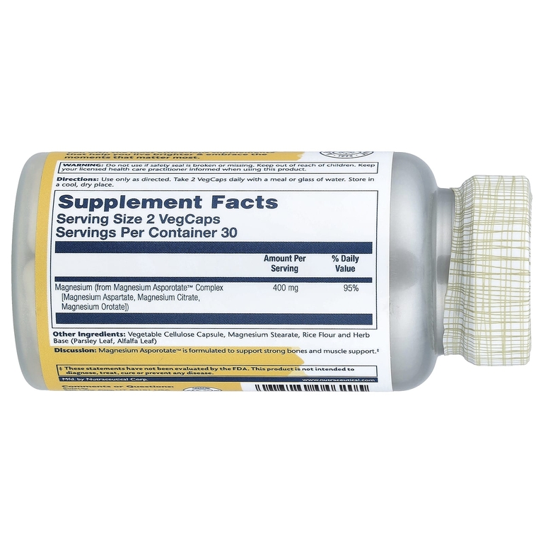 Solaray, Magnesium Asporotate™, 60 растительных капсул (200 мг в 1 капсуле) (Товар снят с продажи) 
