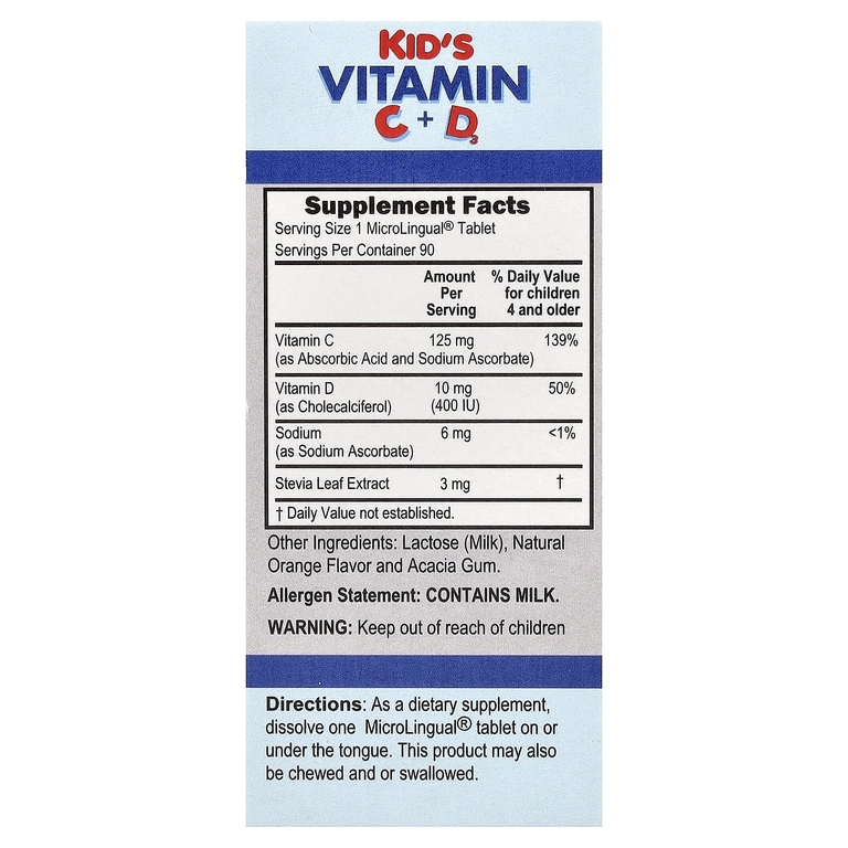 Superior Source, Baby Vitamin C и D3 Clean Melts™, 90 быстрорастворимых таблеток