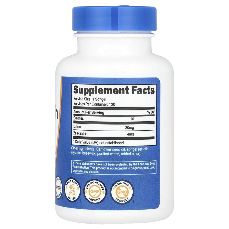 Nutricost, зеаксантин с лютеином, 120 капсул