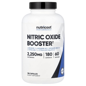 Nutricost, Performance, усилитель оксида азота, 180 капсул