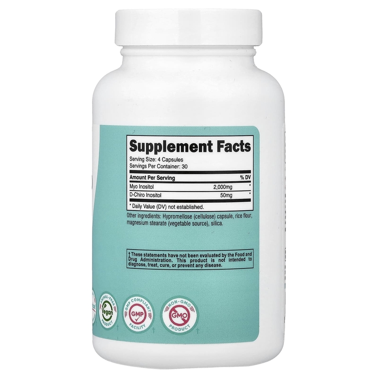 Nutricost, Для женщин, мио и D-хиро инозитол, 120 капсул