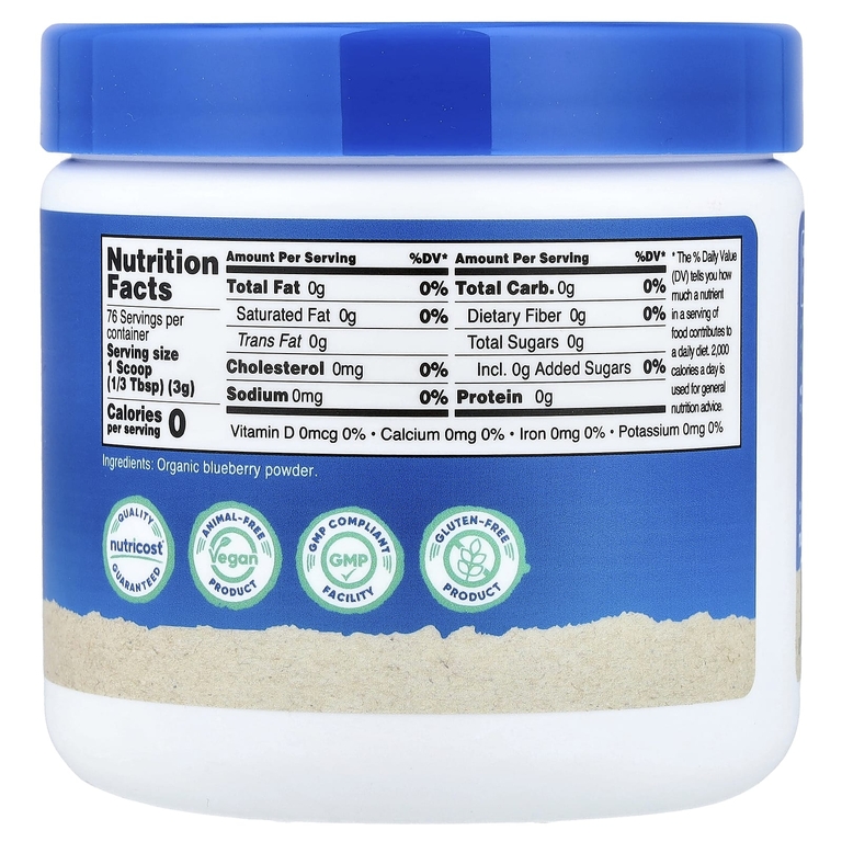 Nutricost, органический порошок из голубики, без добавок, 227 г (8,1 унции)