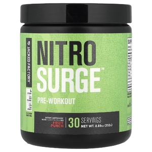 Jacked Factory, Nitro Surge, предтренировочный комплекс, фруктовый пунш, 252 г (8,89 унции)