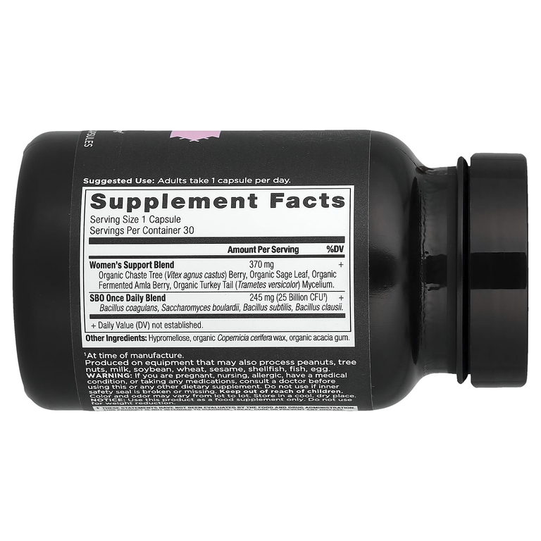 Ancient Nutrition, SBO Probiotics, Once Daily Women's, 25 млрд КОЕ, 30 капсул