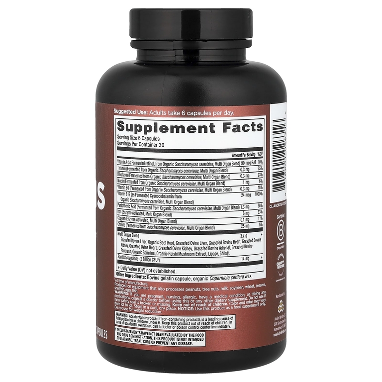 Ancient Nutrition, Смесь для органов, 180 капсул