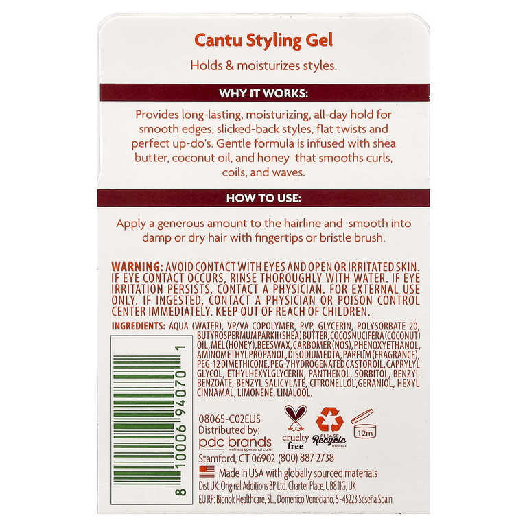 Cantu, для детей, гель для укладки, для локонов, кудрей и волн, 64 г (2,25 унции) (Товар снят с продажи) 