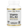 California Gold Nutrition, витамины D3 и К2 в форме MK-7, 180 растительных капсул