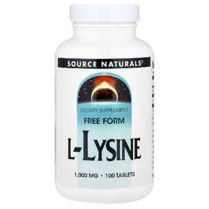 Source Naturals, L-лизин, 1000 мг, 100 таблеток