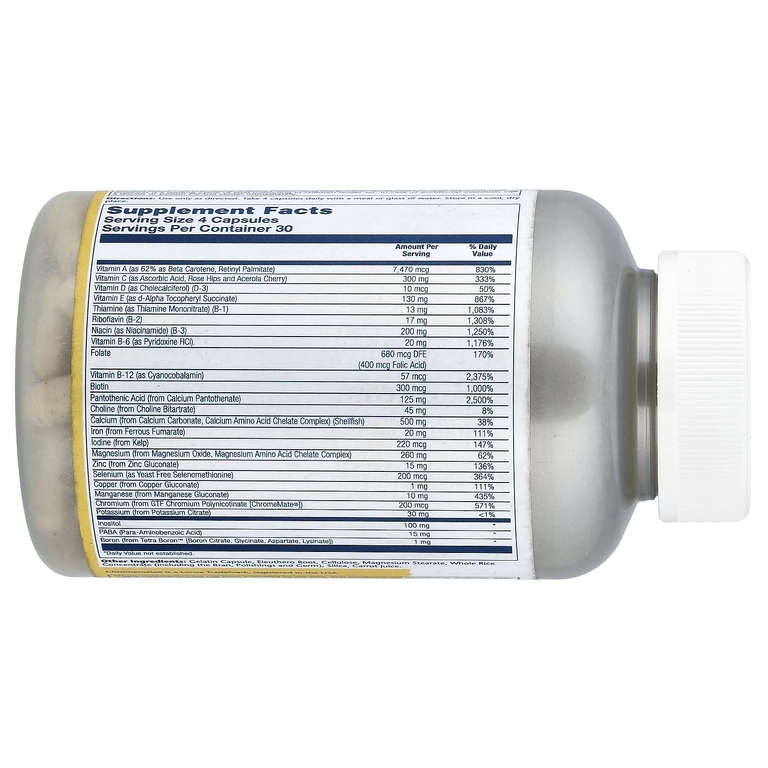 Solaray, Multi-Vita Mega-Mineral, мультивитамины, 120 капсул