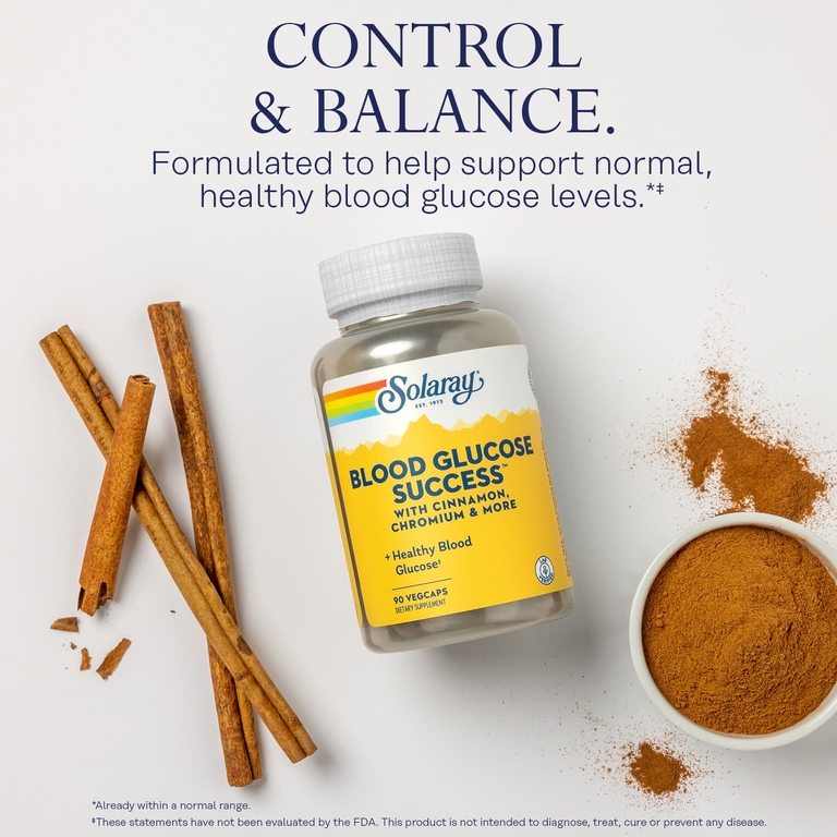 Solaray, Blood Glucose Success™, 90 растительных капсул