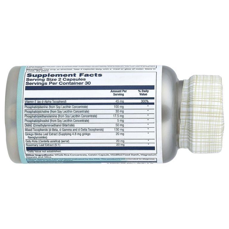 Solaray, Phosphatidylserine Plus, 60 капсул (Товар снят с продажи) 