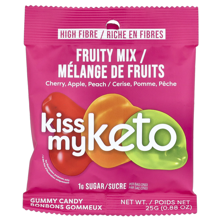 Kiss My Keto, жевательные конфеты, фруктовая смесь, 8 пакетиков по 25 г (0,88 унции)