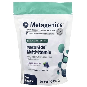 Metagenics, MetaKids®, мультивитамины, со вкусом винограда, 60 жевательных таблеток