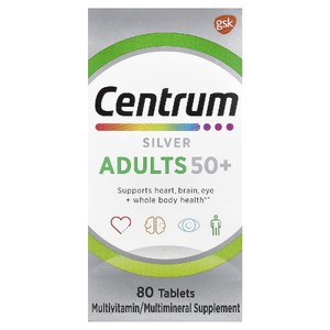 Centrum, Серебро, для взрослых старше 50 лет, 80 таблеток