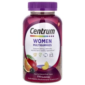 Centrum, Мультивитамины для женщин, ассорти из натуральных фруктов, 170 жевательных таблеток
