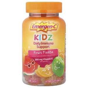 Emergen-C, Kidz, ежедневная жевательная добавка для поддержки иммунитета, вкус фруктов, 44 жевательных таблетки (Товар снят с продажи) 