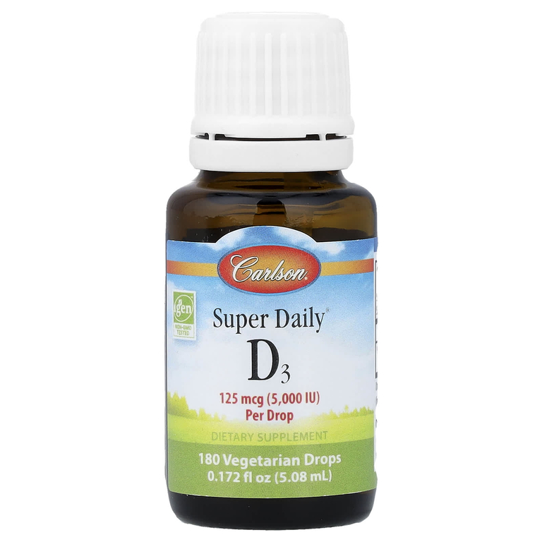 Carlson, Super Daily® D3, витамин D3, 5,08 мл (0,172 жидк. унции)