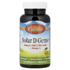 Carlson, Solar D Gems®, витамин D3 и омега-3 кислоты, натуральный лимонный вкус, 120 капсул