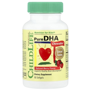 ChildLife Essentials, чистая ДГК, с натуральным ягодным вкусом, 90 капсул