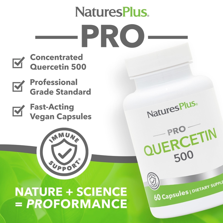 NaturesPlus, Pro Quercetin 500, 60 капсул (500 мг на капсулу)