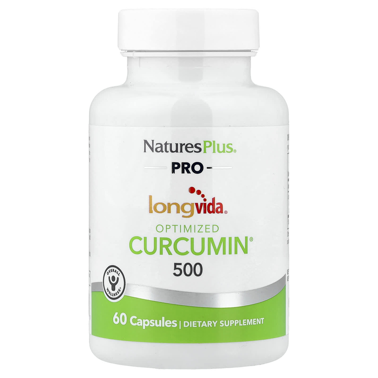 NaturesPlus, Pro Longvida®  Оптимизированный куркумин®  500, 500 мг, 60 капсул