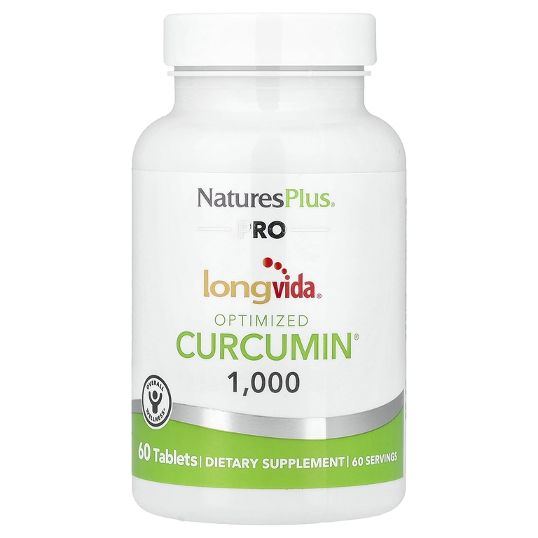 NaturesPlus, Pro Longvida®  оптимизированный куркумин1000, 1000 мг, 60 таблеток