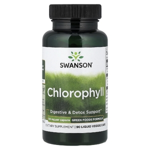 Swanson Vitamins, хлорофилл, 90 растительных капсул с жидкостью