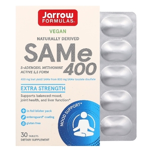 Jarrow Formulas, S-аденозилметионин, 400 мг, 30 таблеток