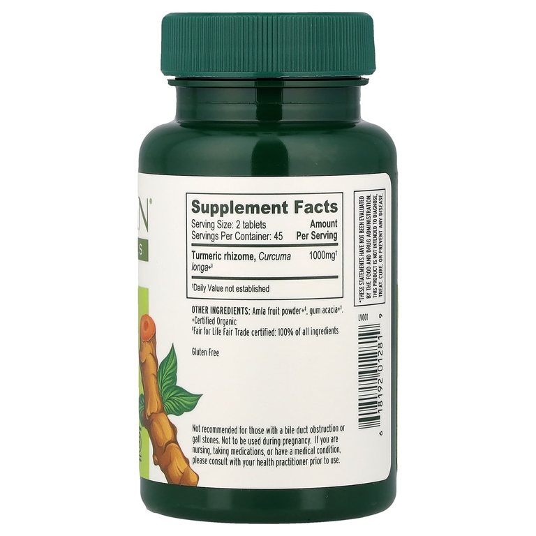 Banyan Botanicals, Куркума, 90 таблеток (500 мг в 1 таблетке)