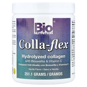 Bio Nutrition, Colla-Flex, гидролизованный коллаген с босвеллией и витамином C, ваниль, 251,1 г