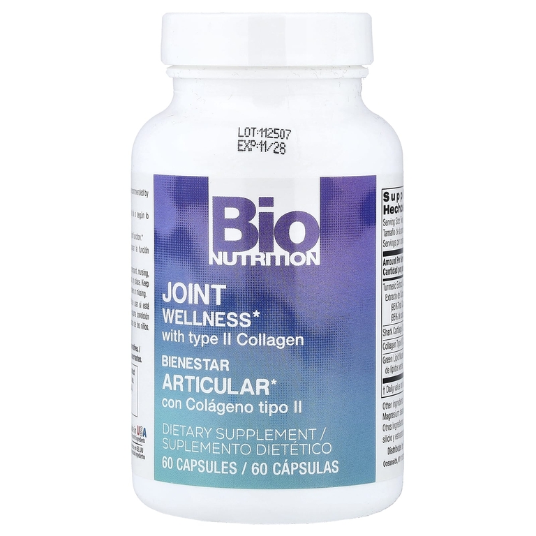 Bio Nutrition, здоровье суставов, с коллагеном типа 2, 60 капсул